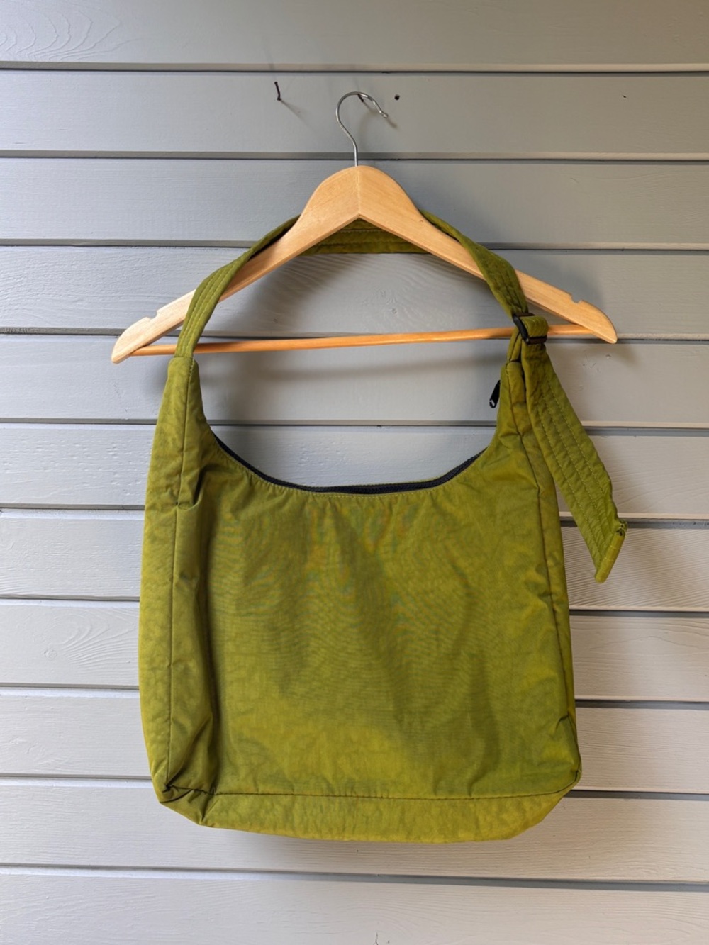 Baggu Nylon Shoulder Bag in “Avocado”